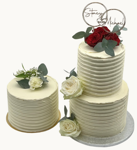Red and white roses